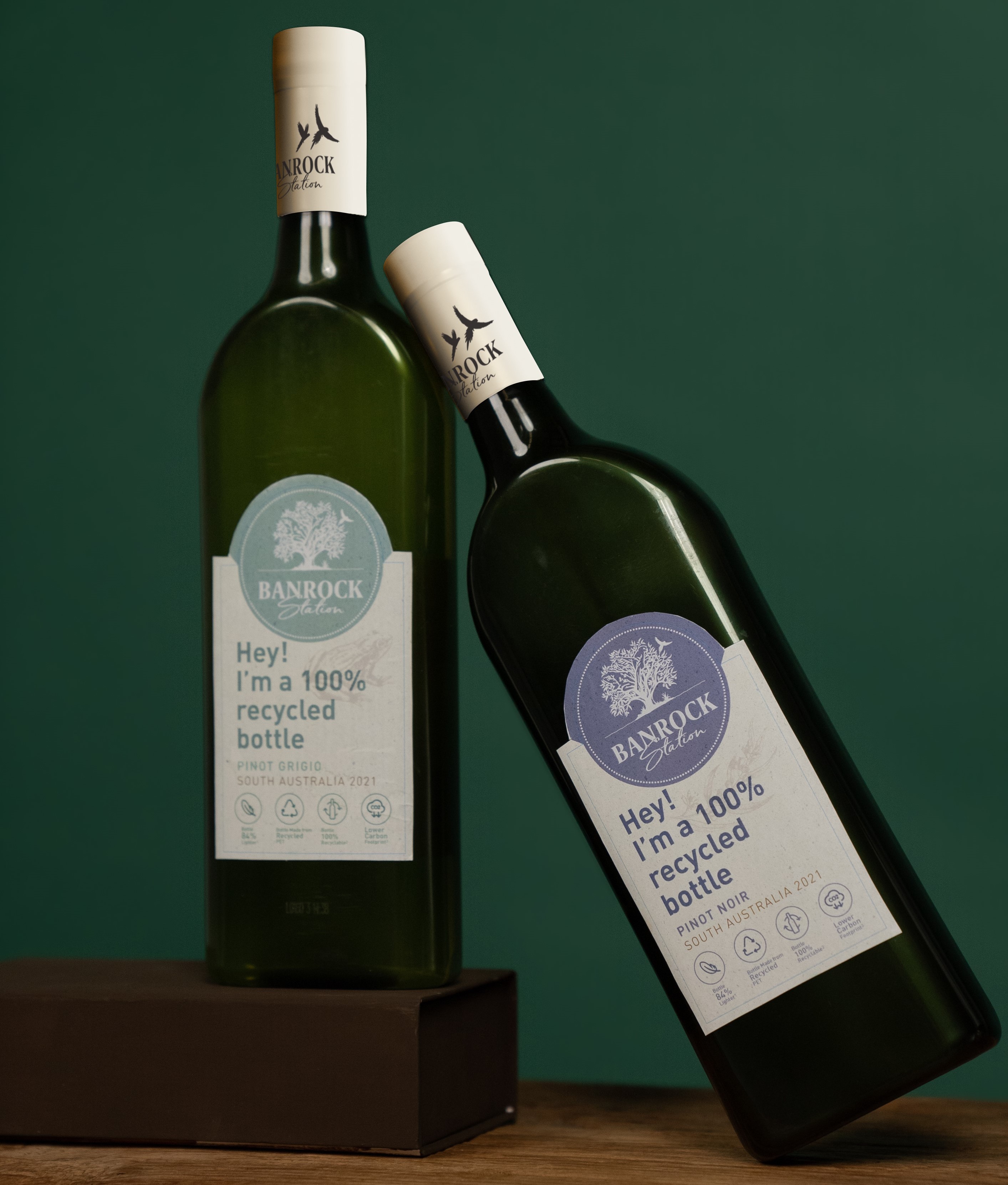Eco bottles made entirely from Australian-sourced 100% recycled PET plastic is helping to reshape the carbon footprint of wine by targeting the industry’s environmental hotspot, the glass bottle.